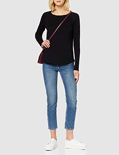 rich&royal Heavy Jersey Longsleeve Camisa Manga Larga, Negro (Black 890), Large para Mujer
