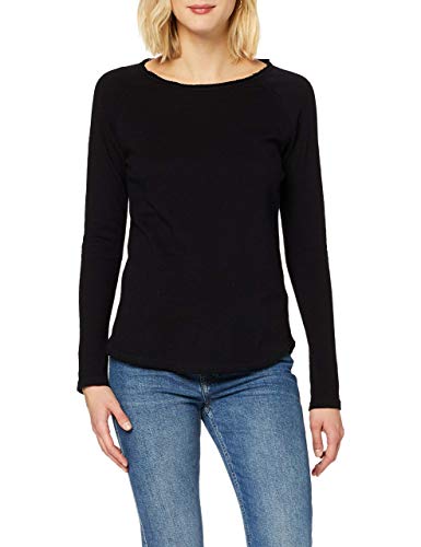 rich&royal Heavy Jersey Longsleeve Camisa Manga Larga, Negro (Black 890), Large para Mujer