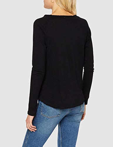 rich&royal Heavy Jersey Longsleeve Camisa Manga Larga, Negro (Black 890), Large para Mujer