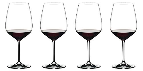 Riedel Exclusive Vinum Extreme - Juego de 4 copas de vino tinto, ideal para Cabernet, Bourdeaux