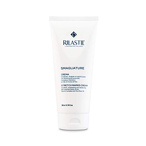 Rilastil Smagliature - Crema Antiestrías Duplo - Previene y Reduce las Estrías en Abdomen, Caderas, Glúteos, Muslos y Pecho, Perfume Sin Alérgenos, 200 + 200Mililitros