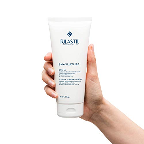 Rilastil Smagliature - Crema Antiestrías Duplo - Previene y Reduce las Estrías en Abdomen, Caderas, Glúteos, Muslos y Pecho, Perfume Sin Alérgenos, 200 + 200Mililitros