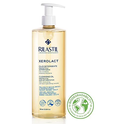Rilastil Xerolact - Pack Aceite Limpiador Suave para Pieles Muy Secas o Atópicas con Tendencia al Rascado e Irritación 750ML