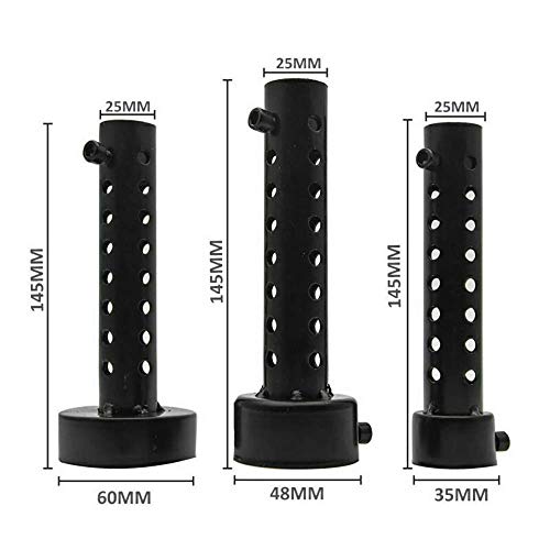 Riloer 2PCS Universal 48mm Silenciador de Escape de Motocicleta Silenciador de Motocicleta Puede Insertar el Silenciador de Deflector DB Killer Extraíble (Negro)
