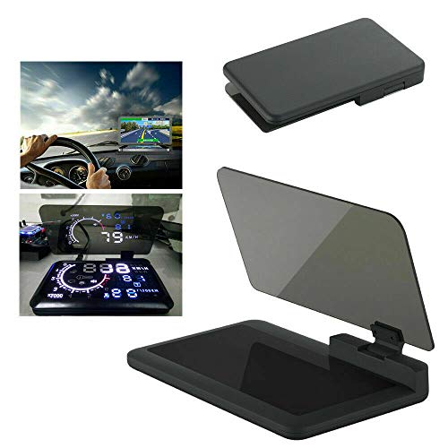 Riloer Pantalla de 6"Universal Car HUD Head Up Display Proyector Teléfono Navegación Soporte GPS