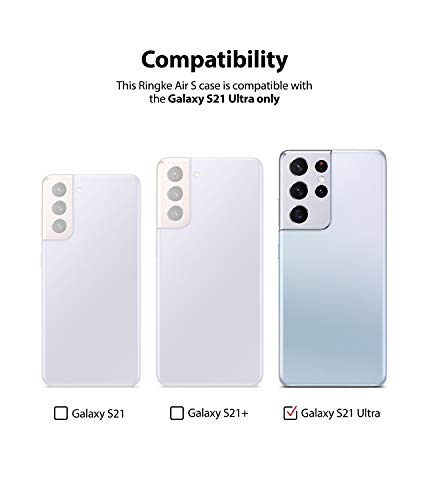 Ringke Air-S Compatible con Funda Samsung Galaxy S21 Ultra (6,8 Pulgadas), Delgada Ligera Fina Slim TPU Carcasa - Lavender Gray