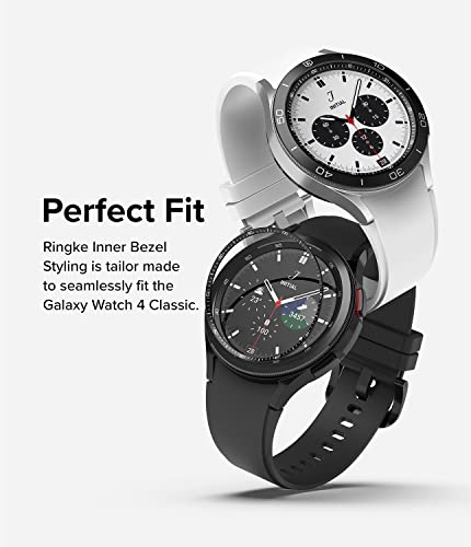 Ringke Inner Bezel Styling Compatible con Funda Samsung Galaxy Watch 4 Classic 42mm, Accesorio Adhesivo - 42-IN-02 (ST) Black