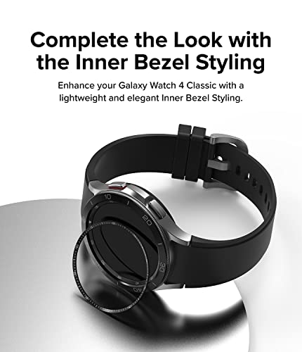 Ringke Inner Bezel Styling Compatible con Funda Samsung Galaxy Watch 4 Classic 42mm, Accesorio Adhesivo - 42-IN-02 (ST) Black