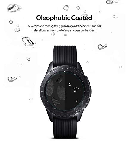 Ringke Invisible Defender Compatible con Protector de Pantalla Galaxy Watch 42mm, Cristal Templado Protector [4-Pack] Transparente Definitivo, Calidad de Alta Definición, Tecnología de Dureza 9H