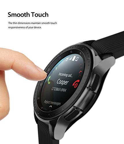 Ringke Invisible Defender Compatible con Protector de Pantalla Galaxy Watch 42mm, Cristal Templado Protector [4-Pack] Transparente Definitivo, Calidad de Alta Definición, Tecnología de Dureza 9H
