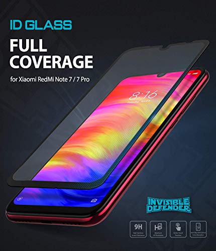 Ringke Invisible Defender Diseñado para Protector Pantalla Redmi Note 7, Protector de Pantalla Redmi Note 7 Pro Alta Definición 9H Dureza Vidrio Templado para Xiaomi Redmi Note 7, Redmi Note 7 Pro