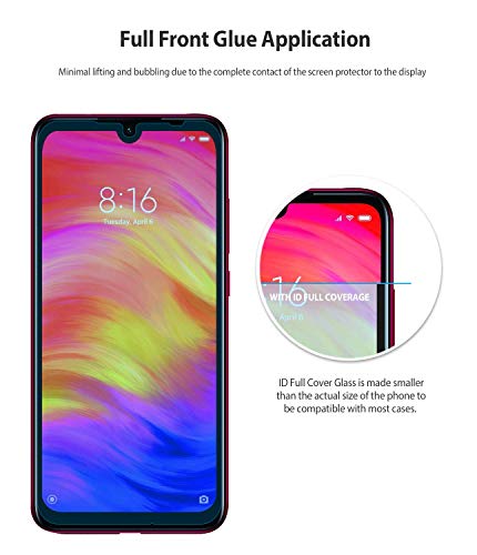 Ringke Invisible Defender Diseñado para Protector Pantalla Redmi Note 7, Protector de Pantalla Redmi Note 7 Pro Alta Definición 9H Dureza Vidrio Templado para Xiaomi Redmi Note 7, Redmi Note 7 Pro
