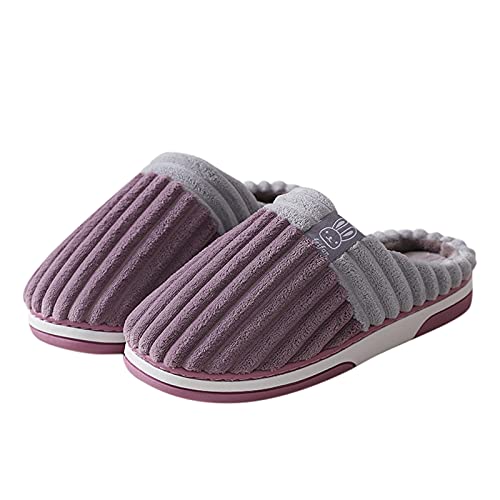 riou Zapatillas Mujer Casa Invierno Baratas Cálido Felpa Suave Invierno Zapatilla Slippers Lindo Cómoda para Interiores y Exteriores