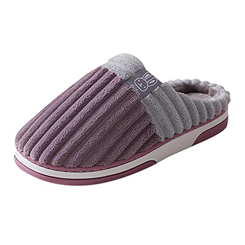 riou Zapatillas Mujer Casa Invierno Baratas Cálido Felpa Suave Invierno Zapatilla Slippers Lindo Cómoda para Interiores y Exteriores