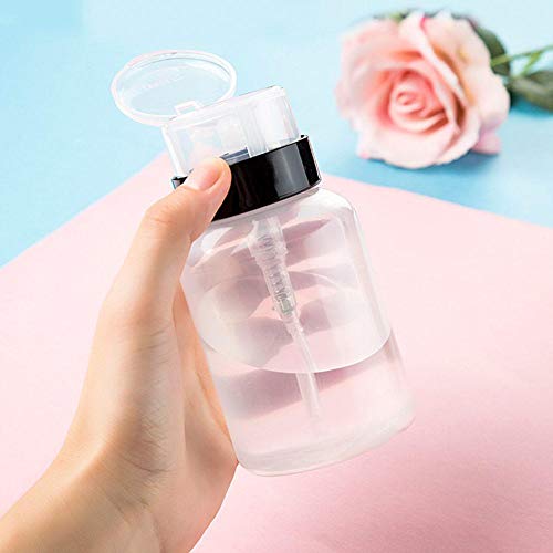 Ritapreaty Botella tipo prensa de manicura, dispensador de esmalte de uñas, botella vacía, contenedor de viaje cosmético 200 ml