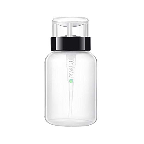 Ritapreaty Botella tipo prensa de manicura, dispensador de esmalte de uñas, botella vacía, contenedor de viaje cosmético 200 ml
