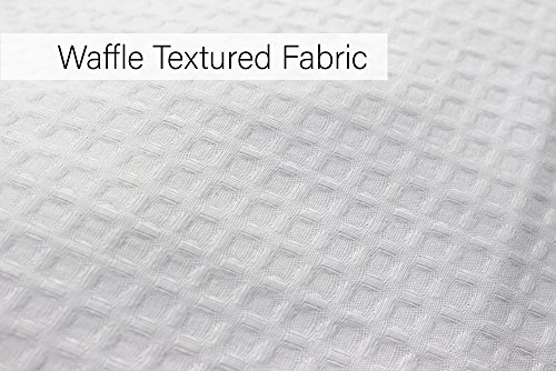 Riva Paoletti Juego de Funda de edredón Waffle, algodón, diseño Liso, algodón, Blanco, Matrimonio