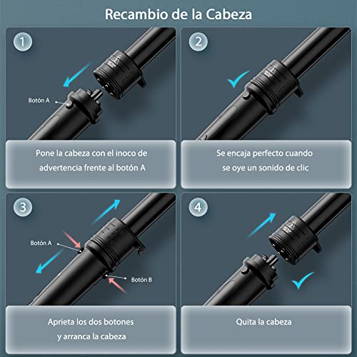 Rizador de Pelo 6 en 1 Planchas Rizadoras Profesional Pantalla LCD Tenacillas Pelo Ceramica Muitifunción con 6 Barras Recambiable 80℃-230℃ Temperatura Ajustable, Negro