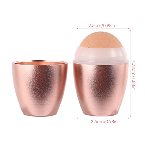 Rodillo absorbente de aceite volcánico reutilizable que absorbe el aceite | Mini masaje para el cuidado de la piel - Protege el maquillaje y reduce los poros