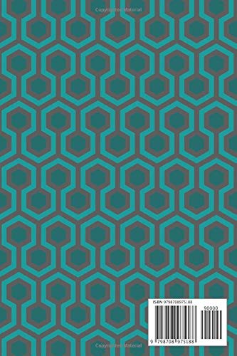 Room 237 Notebook Retro 1970s Teal Turquoise Abstract Honeycomb Pattern | Journal Diary Sketchbook | Design Inspired by The Shining Overlook Hotel ... by The Shining Overlook Hotel Carpet)