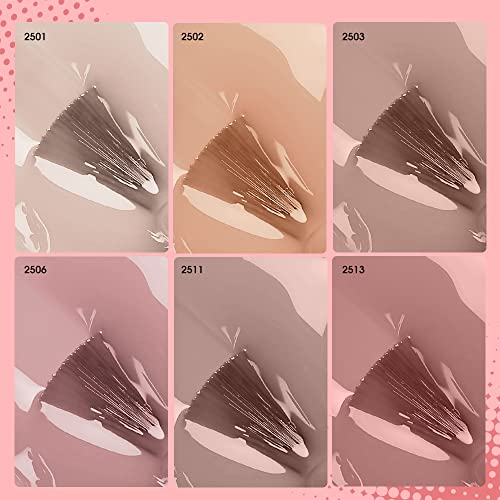 ROSALIND Esmaltes Semipermanentes, 6 Colores Desnuda Rosa Pintauñas Semipermanente Kit de Esmalte de Uñas en Gel UV LED 7ml