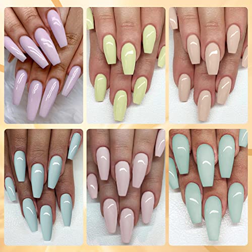 ROSALIND Esmaltes Semipermanentes Pastel De Uñas Colores del Dulces en Gel UV 10pcs Kit De Pintauñas Semipermanentes 6ml Macaron Regalo San Valentin Manicure Kit Pintauñas Gel