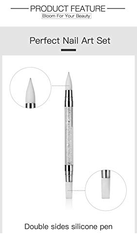 ROSALIND Nail Art Foil Glue 15ml y Foil Sticker 10 Rollos Nail Foil Transfer con 1 Nail Art Foil Brush, Apto para principiantes y profesionales… (001)