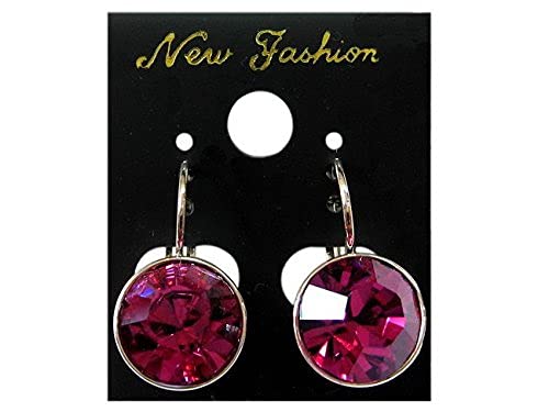 rougecaramel – Bijoux – Pendientes CRYSTALLIZED Swarovski fucsia