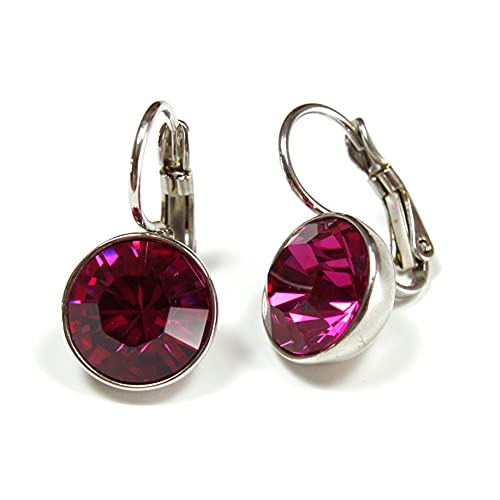 rougecaramel – Bijoux – Pendientes CRYSTALLIZED Swarovski fucsia