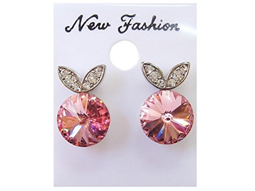 rougecaramel – Bijoux – Pendientes CRYSTALLIZED Swarovski Light Rosa