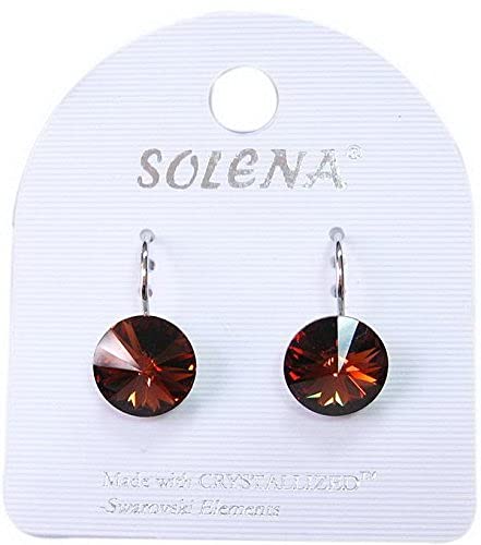 rougecaramel – Bijoux – Pendientes CRYSTALLIZED Swarovski Smoked Topaz
