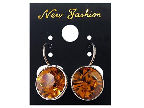 rougecaramel – Bijoux – Pendientes CRYSTALLIZED Swarovski Topaz
