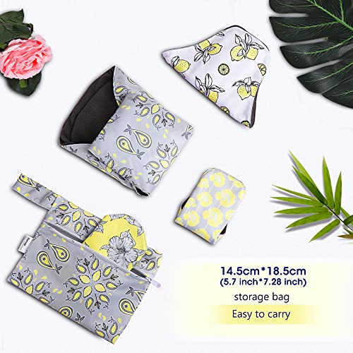 Rovtop Compresas Reutilizables, 10 Forros de Salvaslip Reutilizable, Toallas Sanitarias de Tela Para Mujeres Durante La Menstruación, Con Capa Absorbente de Carbón de Bambú,Multicolor