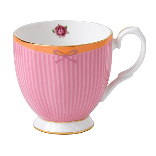 Royal Albert Candy Collection Sweet Stripe - Taza de porcelana fina (0,3 L), diseño de rayas, multicolor
