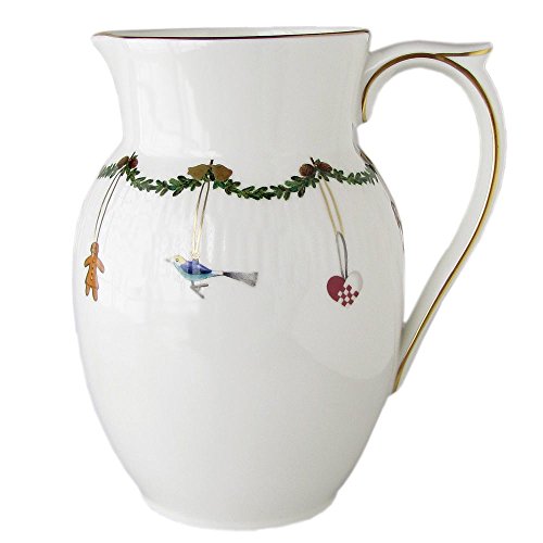 Royal Copenhagen 1017447 Star Fluted/Xmas Jarra 90 cl, porcelana, multicolor