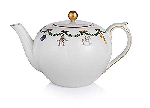 Royal Copenhagen Star Fluted/Xmas Tetera, Porcelana, multicolor