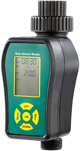 Royal Gardineer Computer di irrigazione: Orologio Digitale ad acqua per irrigazione automatica (Timer Tubo da giardino)