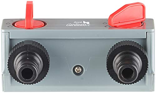 Royal Gardineer Distributore di tubi: Distributore d'acqua regolabile a 2 Vie per l'irrigazione del giardino (Distributore d'acqua giardino)