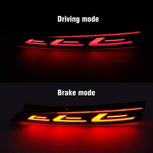 ROYAL STAR TY Cola 2pcs LED Posterior del Coche de Parachoques Reflector de luz de Freno Faros de Niebla for Hyundai Accent 2018 2017 señal de Vuelta de Parada Luz de Advertencia