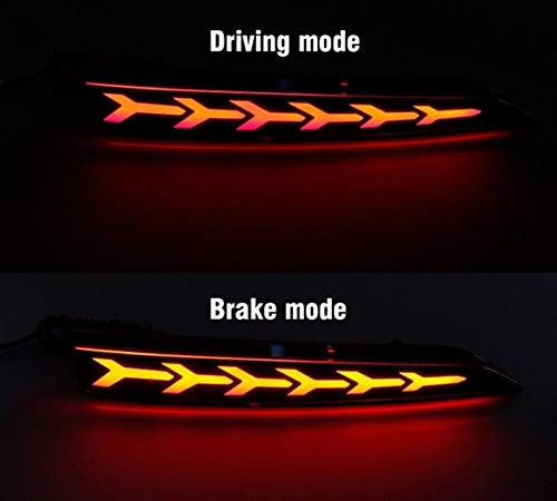 ROYAL STAR TY Cola 2pcs LED Posterior del Coche de Parachoques Reflector de luz de Freno Faros de Niebla for Hyundai Accent 2018 2017 señal de Vuelta de Parada Luz de Advertencia