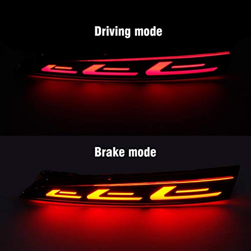 ROYAL STAR TY Cola 2pcs LED Posterior del Coche de Parachoques Reflector de luz de Freno Faros de Niebla for Hyundai Accent 2018 2017 señal de Vuelta de Parada Luz de Advertencia