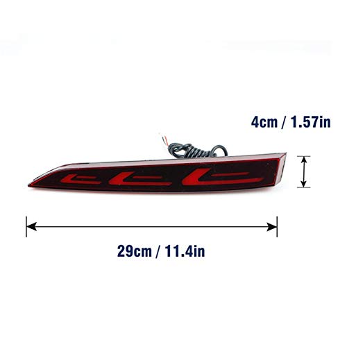 ROYAL STAR TY Cola 2pcs LED Posterior del Coche de Parachoques Reflector de luz de Freno Faros de Niebla for Hyundai Accent 2018 2017 señal de Vuelta de Parada Luz de Advertencia
