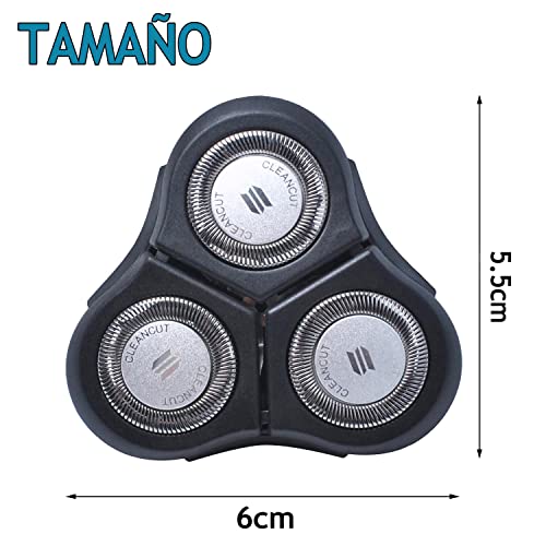 RQ11 Cuchilla de Afeitar de Repuesto Compatible con Phi-lips Norelco RQ11 Sensotouch 2D - Cabezales de Afeitado de Recambio Poweka Compatible con Phi-lips Maquinilla de Afeitar