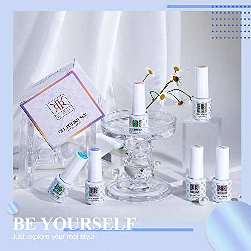 RSTYLE Pintauñas Semipermanente Macaron, 6 Colores Esmaltes en Gel Uñas UV LED Pintauñas Permanente Kit de Regalo Soak Off Manicura Colores De La Mezcla Set 5ML