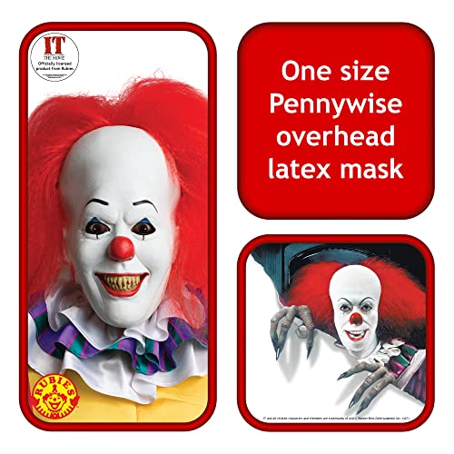 Rubies 68544 - Máscara oficial de Pennywise It The Movie para adultos con payaso para el pelo (tamaño único)