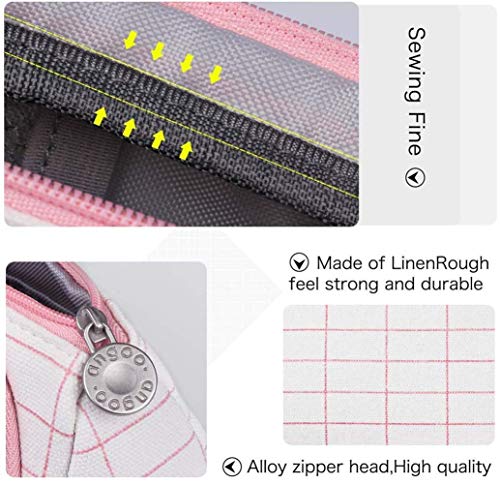 RUICHUANGS estuche escolar ，estuche mascarillas， estuche，Con mango- de gran capacidad, caja de lápices, bolsa de cosméticos, bolsa de almacenamiento，24 cm
