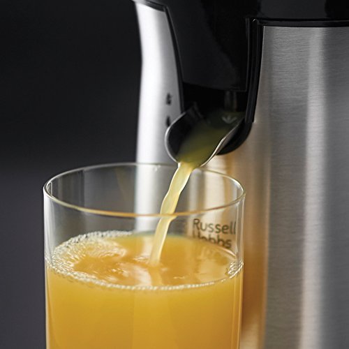 Russell Hobbs Exprimidor Eléctrico Classics - Exprimidor de Naranjas y Zumos, 2 Conos Intercambiables, Acero Inoxidable, Plata - 22760-56