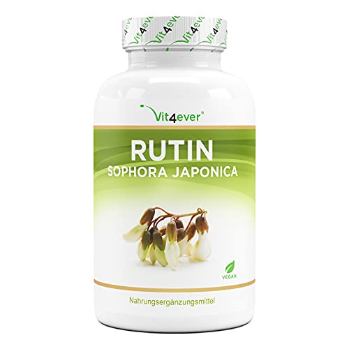 Rutina 500 mg - 180 cápsulas (suministro para 6 meses) - Premium: 95% de rutina genuina de extracto natural de Sophora japonica - Altamente dosificado - Sin aditivos