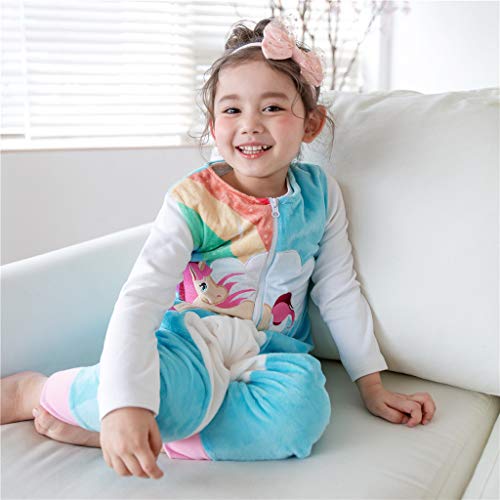 Saco de Dormir con Pies para Niños 1.5 Tog Bebé Bolsa Dormida Cremallera Frontal sin Mangas Peleles para Dormir, 1-3 Años