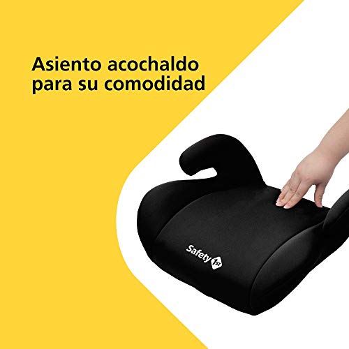 Safety 1st Manga Safe Elevador, Silla de Coche Grupo 3, Alzador para Niños 3-12 años, 15-36 kg, Full Black (negro)